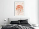Poster - Flowers on Fabric  - wit passepartout