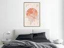 Poster - Flowers on Fabric  - goud passepartout