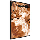 Poster - Peonies in Sepia  - zwart