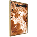 Poster - Peonies in Sepia  - goud