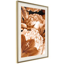 Poster - Peonies in Sepia  - goud passepartout