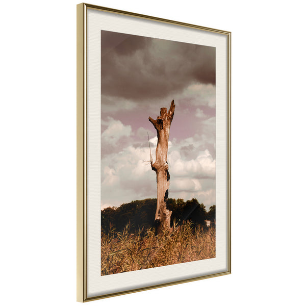 Poster - Loneliness in Nature  - goud passepartout