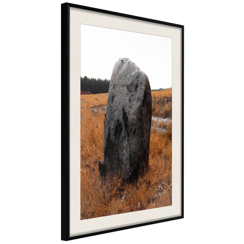 Poster - Meeting Stone  - zwart passepartout