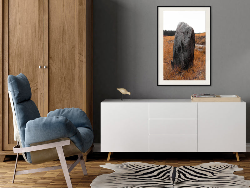 Poster - Meeting Stone  - zwart passepartout