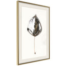 Poster - Silvery Leaf  - goud passepartout