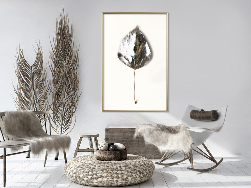 Poster - Silvery Leaf  - goud