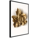 Poster - Dried Maple Leaf  - zwart