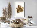 Poster - Dried Maple Leaf  - zwart passepartout