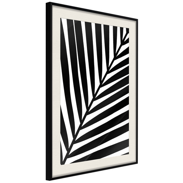 Poster - Black Palm  - zwart passepartout