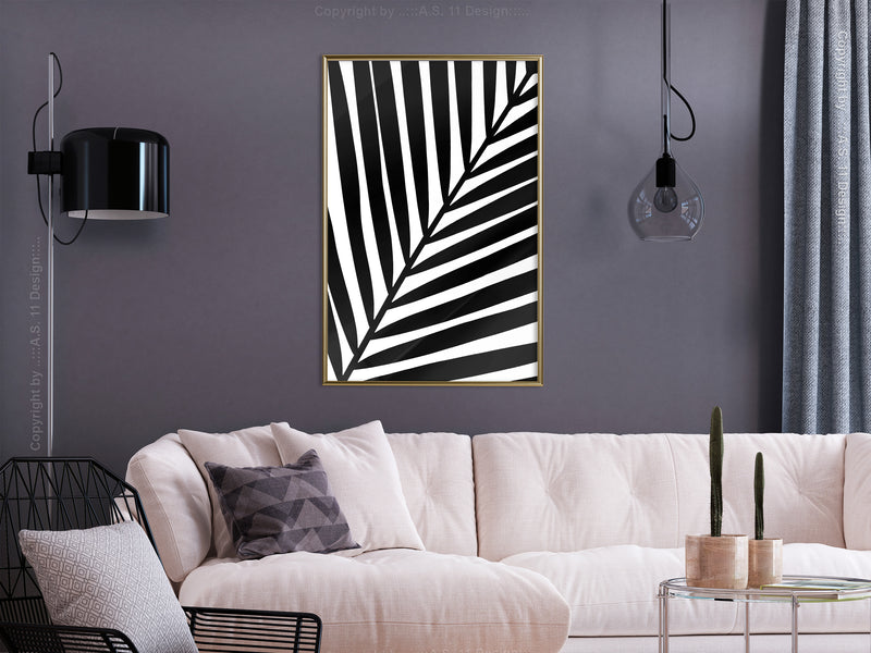 Poster - Black Palm  - goud