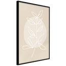 Poster - Pastel Plant  - zwart