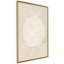 Poster - Pastel Plant  - goud