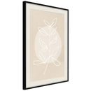 Poster - Pastel Plant  - zwart passepartout