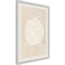 Poster - Pastel Plant  - wit passepartout