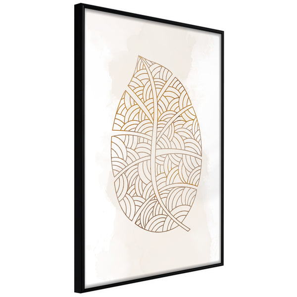 Poster - Leaf Veins  - zwart