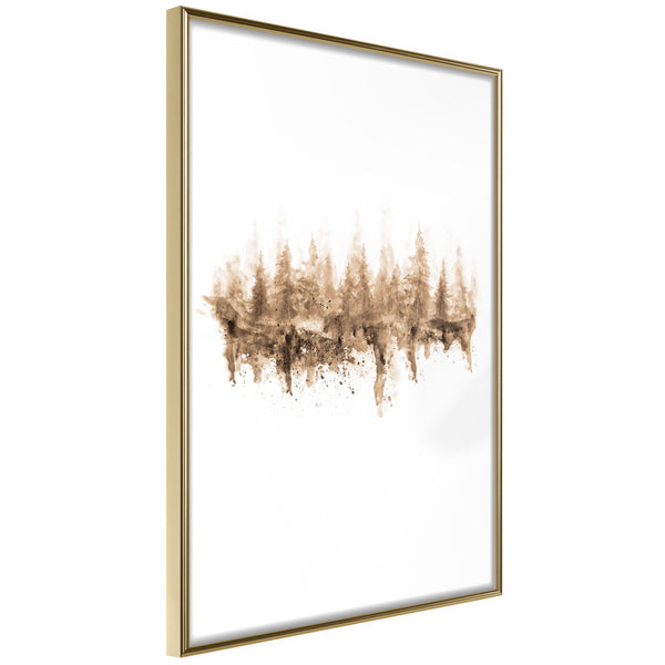Poster - Reflection in Water  - goud