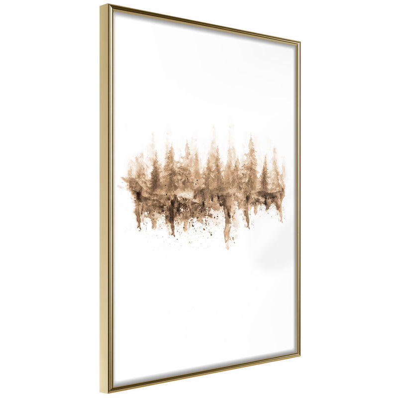 Poster - Reflection in Water  - goud
