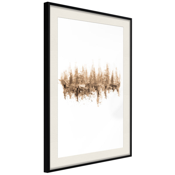 Poster - Reflection in Water  - zwart passepartout
