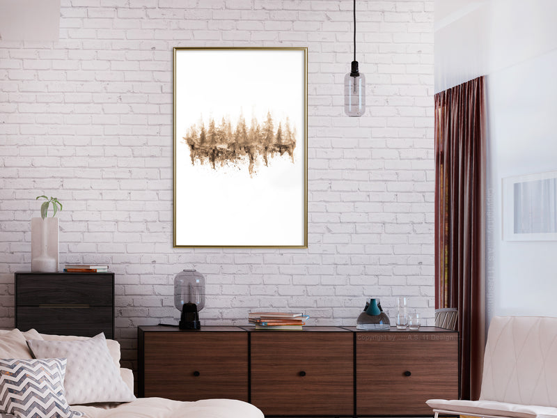 Poster - Reflection in Water  - goud