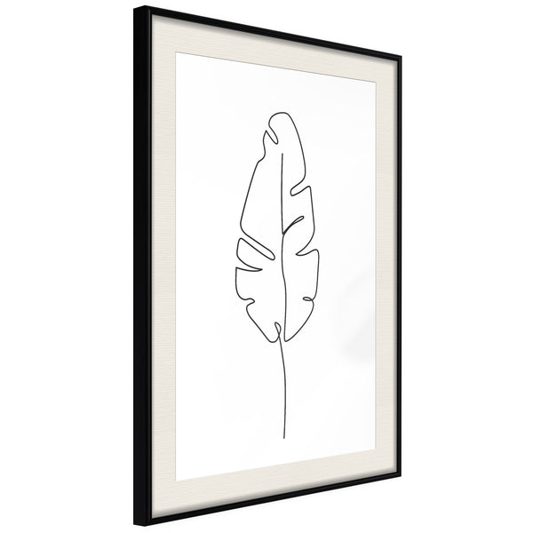 Poster - Drawn with One Line  - zwart passepartout