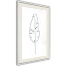 Poster - Drawn with One Line  - wit passepartout