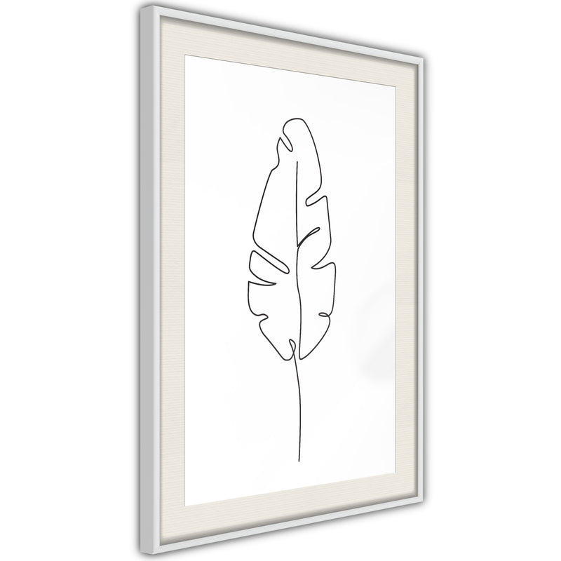 Poster - Drawn with One Line  - wit passepartout