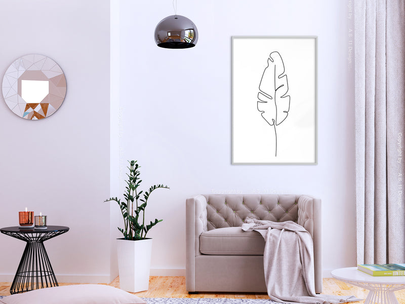 Poster - Drawn with One Line  - wit