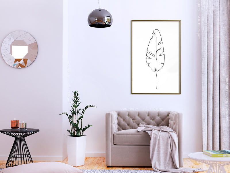Poster - Drawn with One Line  - goud