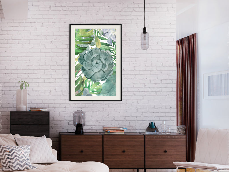 Poster - So Green  - zwart passepartout
