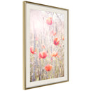Poster - Poppies  - goud passepartout