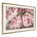 Poster - Pastel Peonies  - goud passepartout