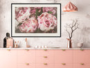 Poster - Pastel Peonies  - zwart passepartout