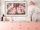 Poster - Pastel Peonies  - goud passepartout