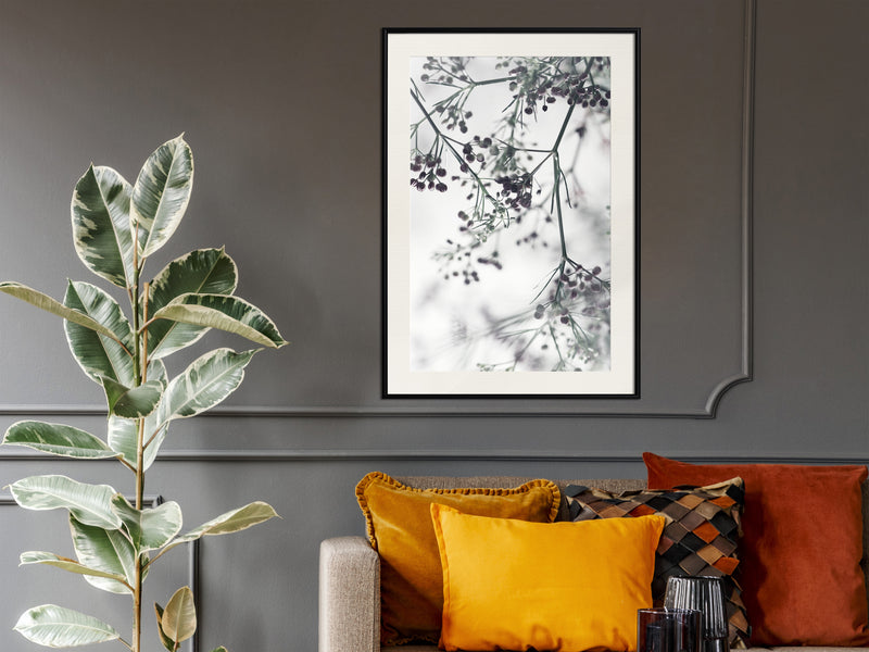 Poster - Sprinkled with Flowers  - zwart passepartout