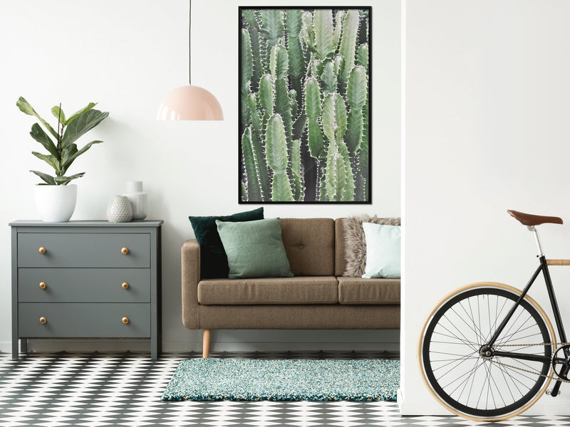 Poster - Cactus Plantation  - zwart