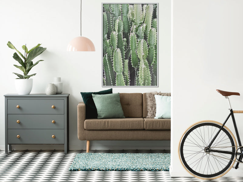 Poster - Cactus Plantation  - wit