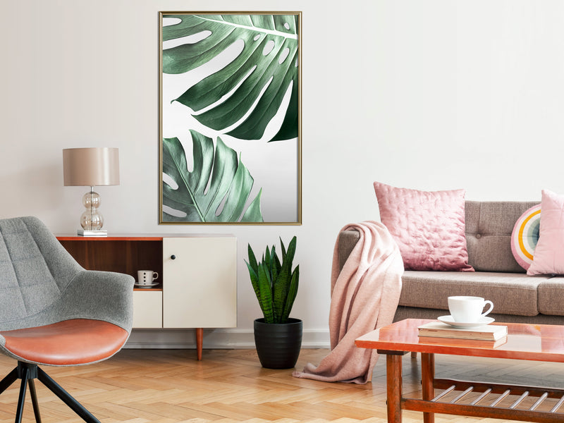 Poster - Leaves Like Swiss Cheese  - goud