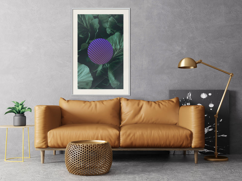 Poster - In a Thicket of Leaves  - wit passepartout