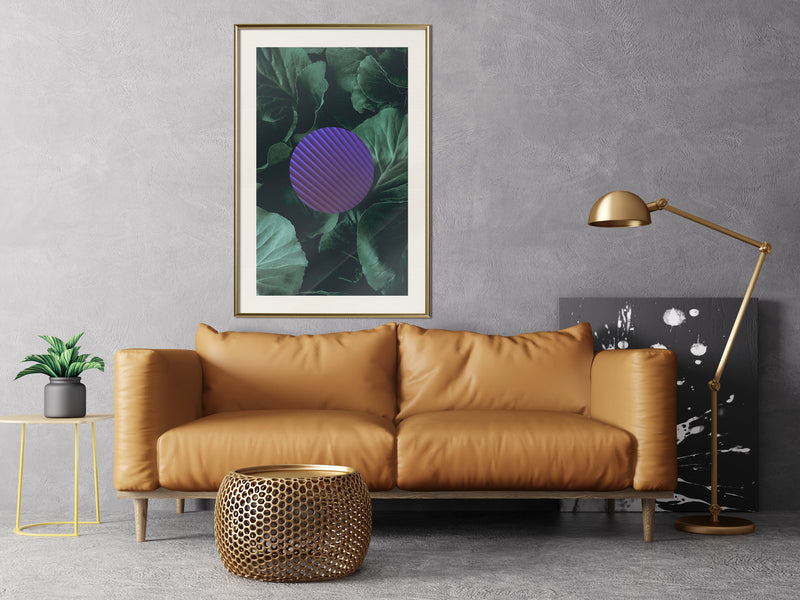 Poster - In a Thicket of Leaves  - goud passepartout