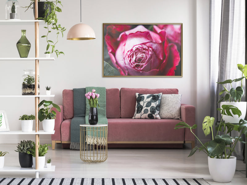 Poster - Blooming Rose  - goud