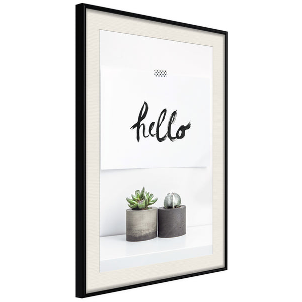 Poster - Hygge  - zwart passepartout