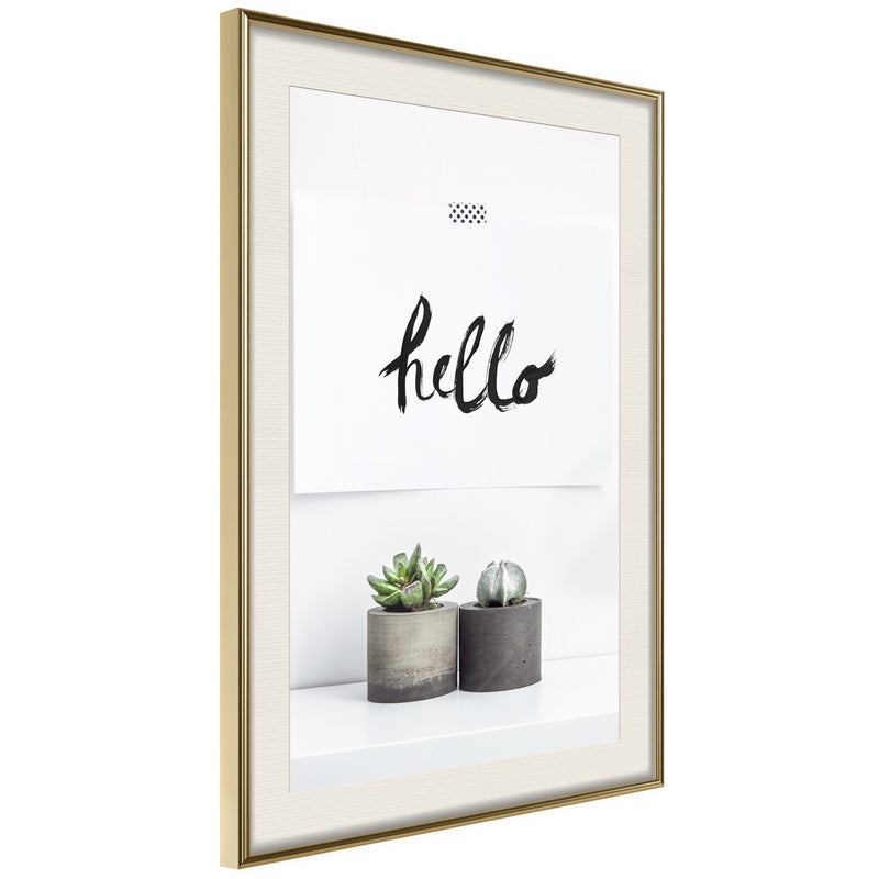 Poster - Hygge  - goud passepartout