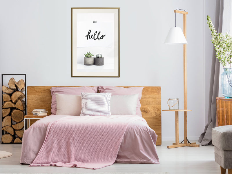Poster - Hygge  - goud passepartout