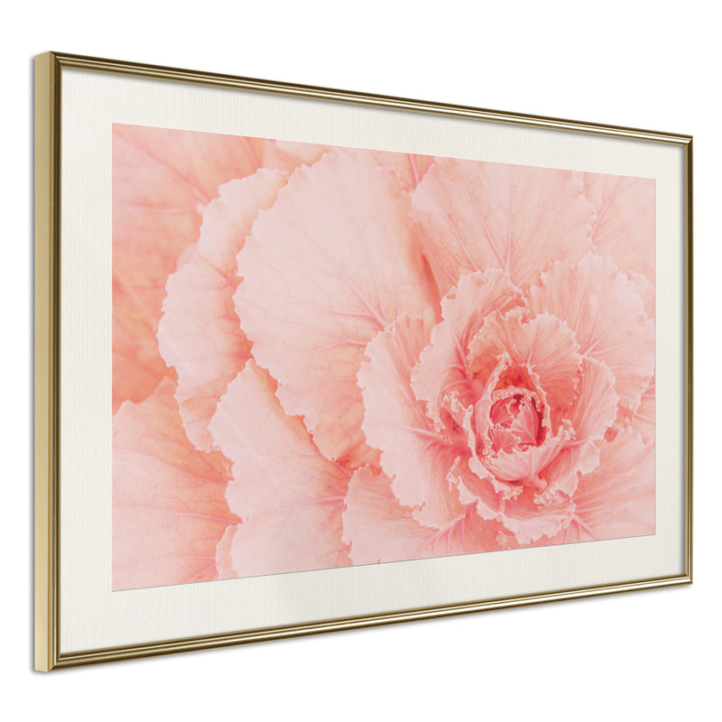 Poster - Delicate Petals  - goud passepartout