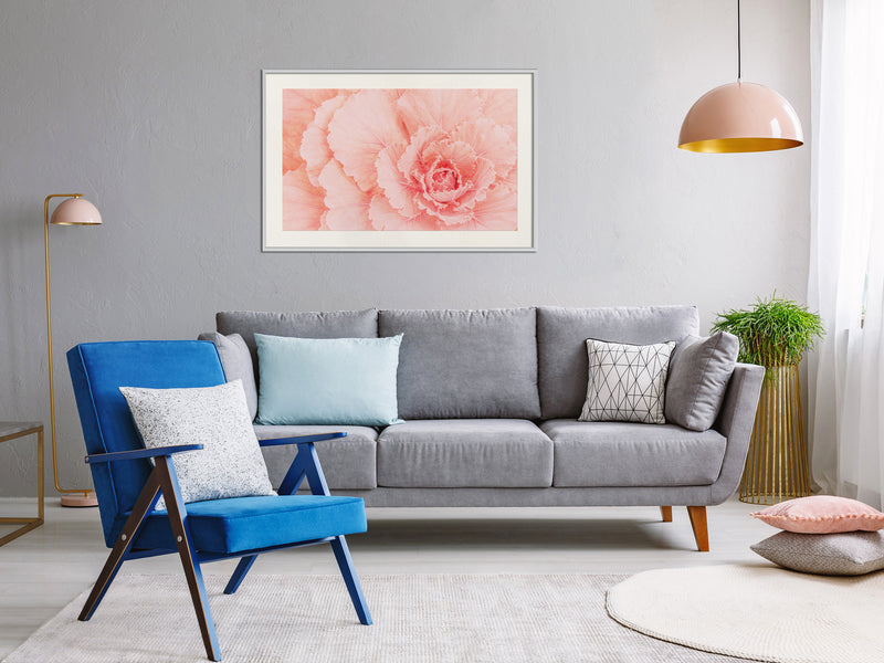 Poster - Delicate Petals  - wit passepartout