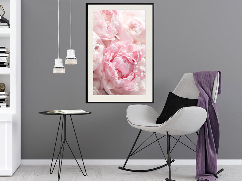 Poster - Abundance of Flowers  - zwart passepartout