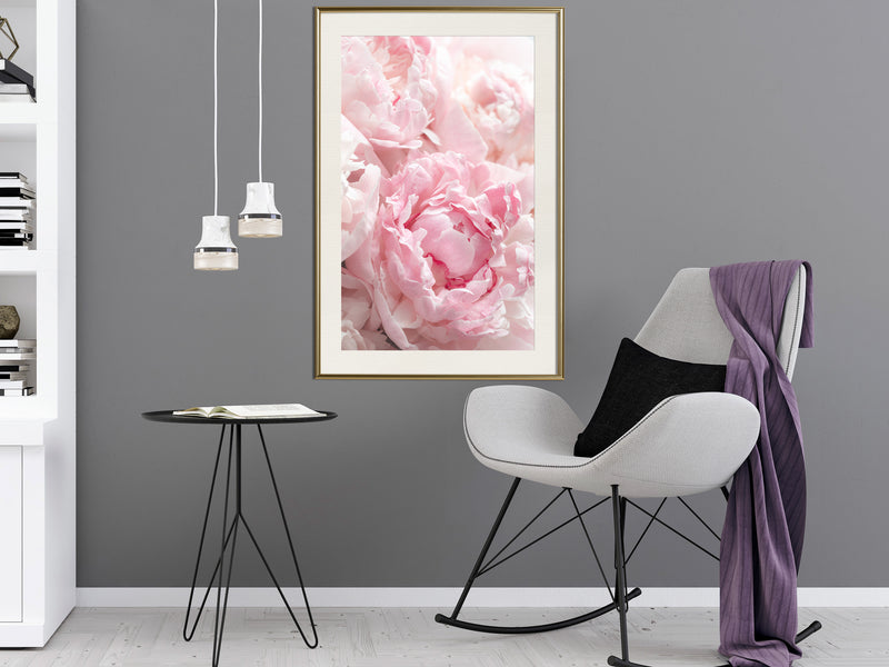 Poster - Abundance of Flowers  - goud passepartout