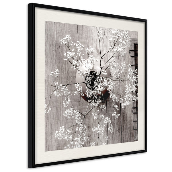 Poster - Reminiscence of Spring (Square)  - zwart passepartout