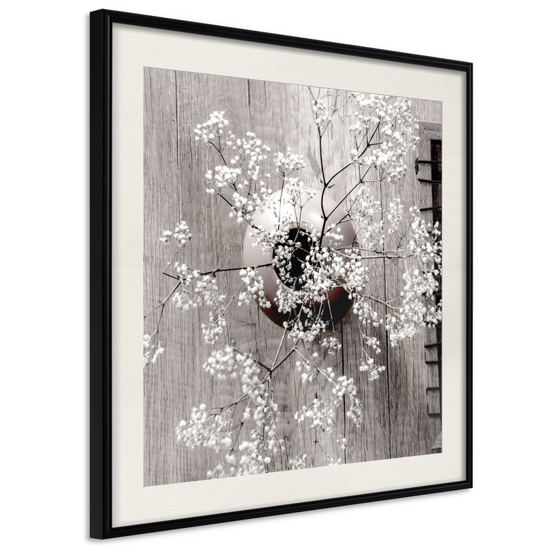 Poster - Reminiscence of Spring (Square)  - zwart passepartout