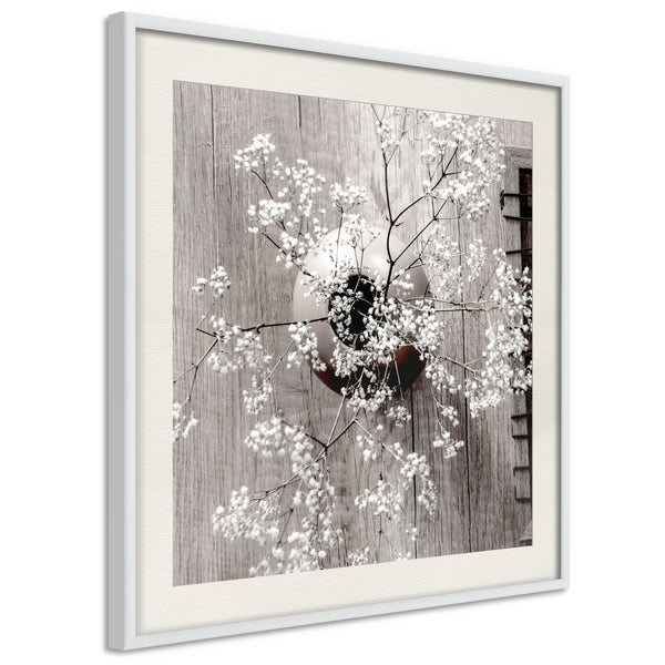 Poster - Reminiscence of Spring (Square)  - wit passepartout